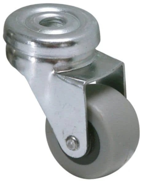Roulette pivotante à œil caoutchouc gris non tâchant Ø32mm charge 20kg - CIME