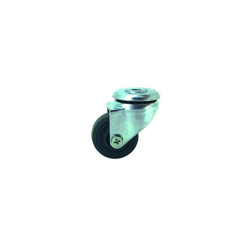 Roulette Pivotante A Œil Galet Caoutchouc Gris Diam 30 mm Caujolle