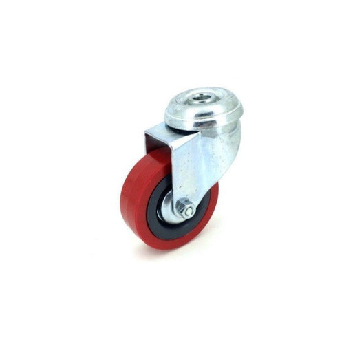 Roulette Pivotante À Oeil Galet Caoutchouc Rouge Diam 65 mm Caujolle