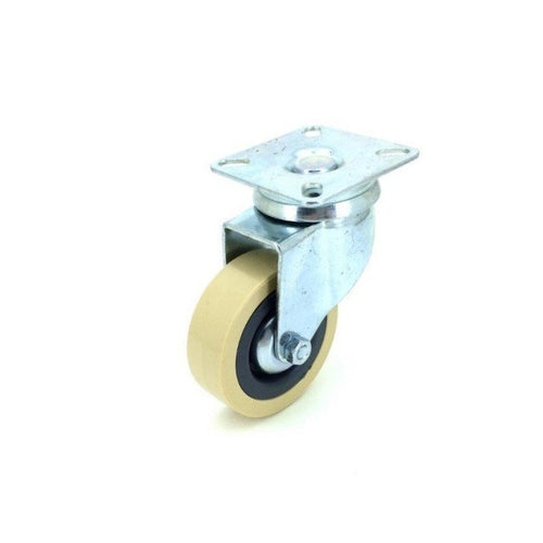 Roulette Pivotante À Platine Galet Caoutchouc Ivoire Diam 65 mm Caujolle