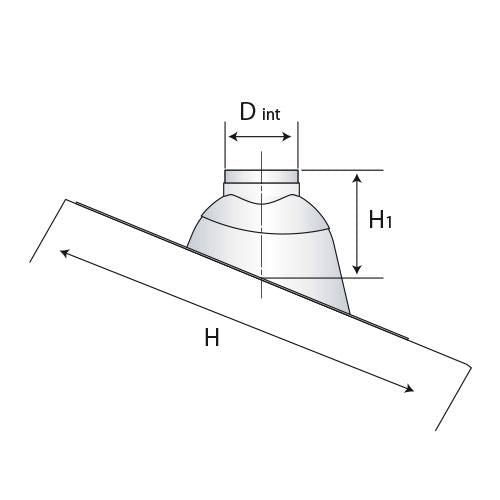 Solin pour tuile DUALIS , pente 15 à 30°, diamètre 130 mm Réf. SAP 30 130 E.I / 17130167