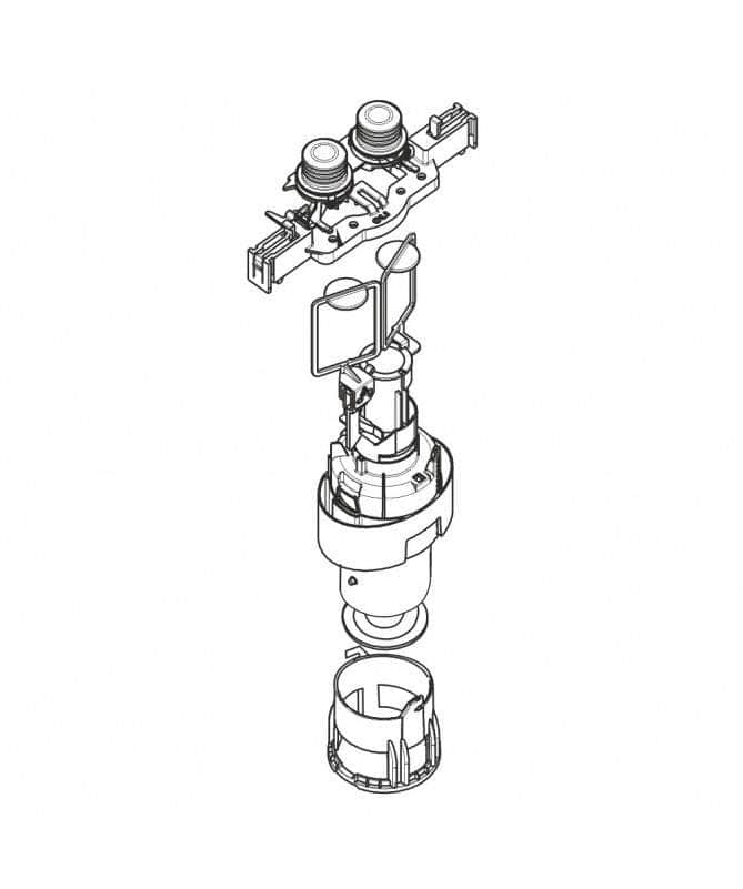 Soupape double débit pneumatique complète REGIPLAST