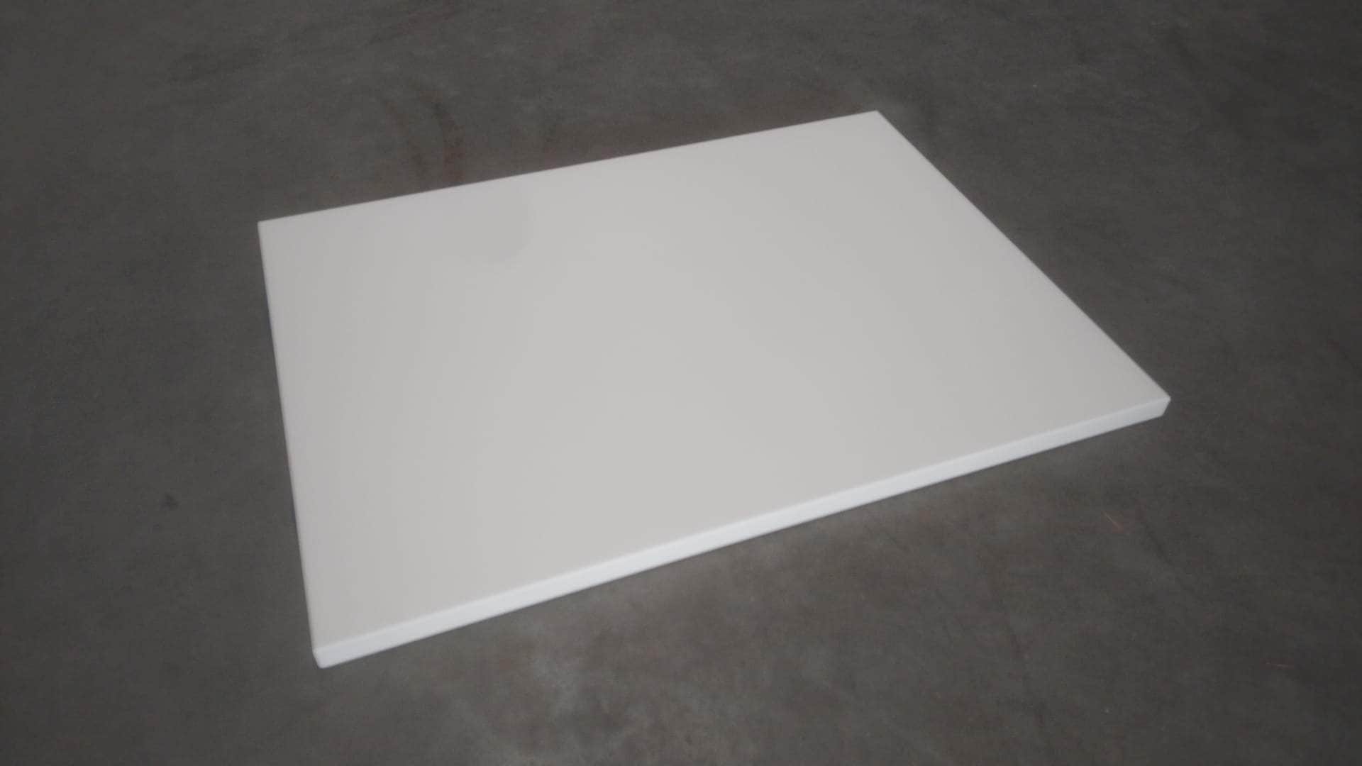 Tablette à insert, laqué blanc mat 56x41 cm ep 18mm DETREMMERIE 45T12B060S/71 - Réf. DETREMMERIE 45T12B060S/71