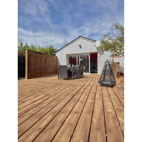 Terrasse pin marron classe 4 - 28x165 - L=3m (profil Borneo)