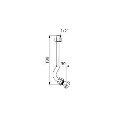 Tubulure pour urinoir JACOB DELAFON Coquille 2 avec effet d'eau : réf. 754524 DELABIE