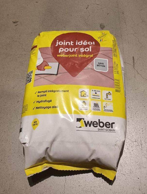 Divers sanitaires  -  Joint carrelage Weber joint Integral gris ardoise E11 5kg réf.11101800
