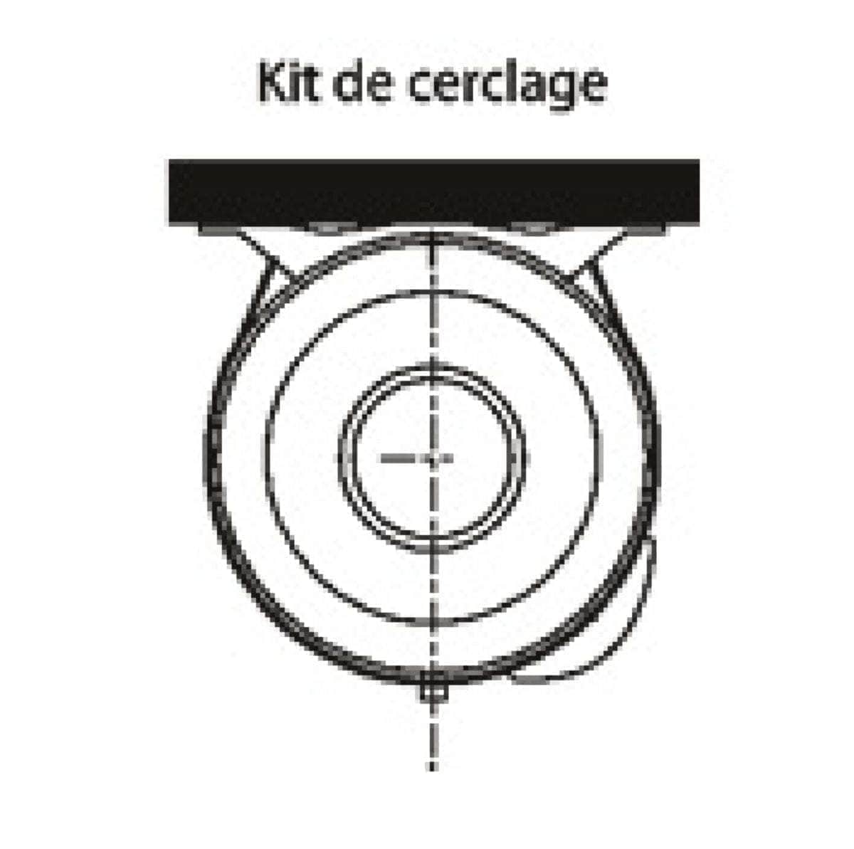 Chaudière & Chauffe-Eau  -  Kit de cerclage pour chauffe-eau horizontal réf. 009115 ATLANTIC ELECTRIQUE